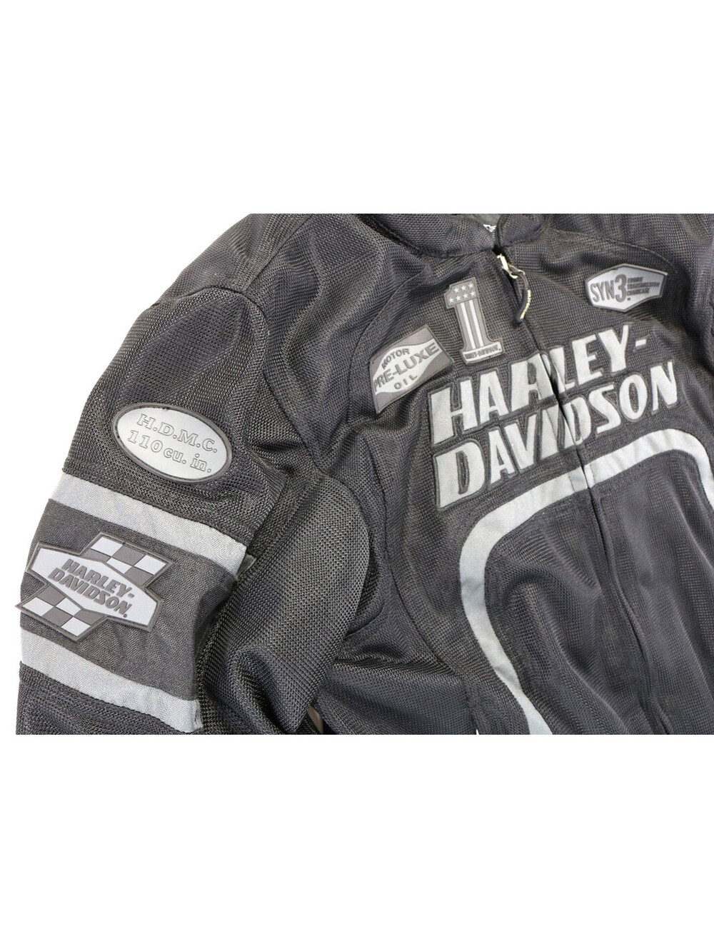 harley davidson Screamin Eagle jacket 2XL black mesh 110 HDMC armor bar zip euc